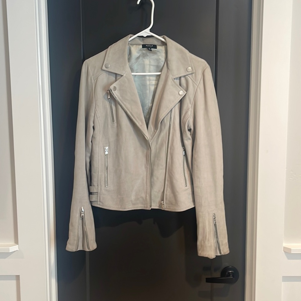 DSTLD Suede Moto Jacket